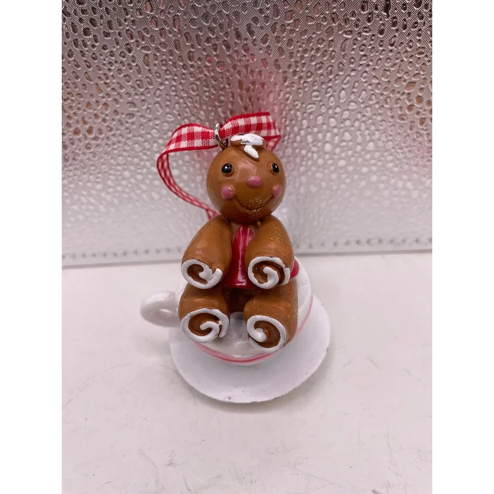 Gingerbread Ornament Collection Lot 6 Cookie Chef Figures +Garland Holiday Decor
